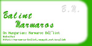 balint marmaros business card